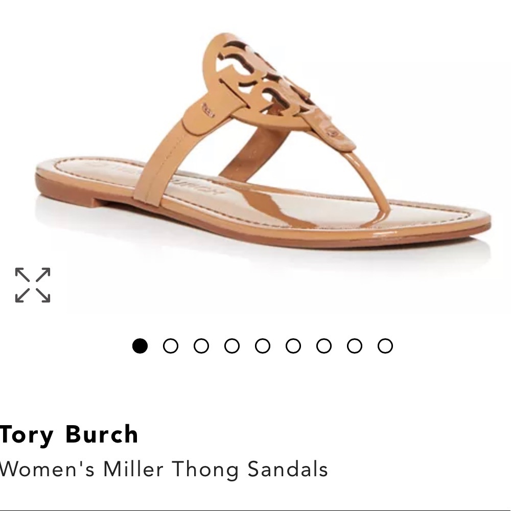 ⭐️NIB⭐️Tory Burch Miller Sandals TanPatent Leather